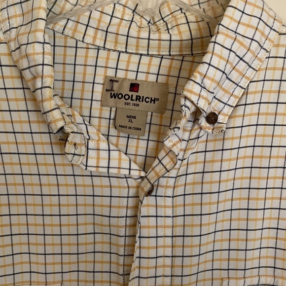 Woolrich mens XL 100% cotton button down shirt Midweight cooler weather classic - Picture 2 of 10